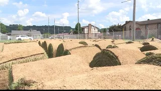 World War II Memorial Stadium sees field renovations after 20 years