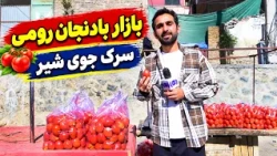 A man acting reporter in Joy Shir Kabul / گزارشگری یک هموطن در بازار بادنجان رومی جوی شیر کابل