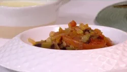 مسقعة الباذنجان وشوربة الكراث مسقعة الباذنجان وشوربة الكراث