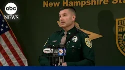 Губернатор Нью-Гэмпшира и ее служба безопасности оказывают помощь водителю после аварии.