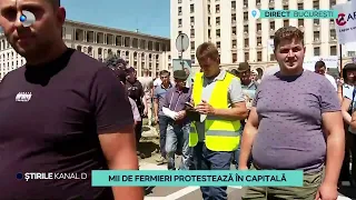 Stirile Kanal D - Scandal la protestul fermierilor | Editie de pranz