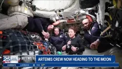 Астронавты миссии «Артемида II» отправились на ракете к Луне после выхода на орбиту вокруг Земли.