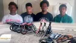 Policía desarticula banda dedicada al robo de motocicletas en Yamasá