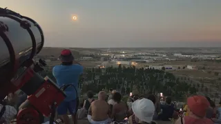 Total solar eclipse wows millions across Europe, despite wildfire smoke and low sun angle