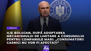 Bolojan, despre mecanismul de limitare a consumului: „Consumatorii casnici nu vor fi afectați”