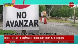 Corte total de tránsito por obras en Plaza Borges de Paraná