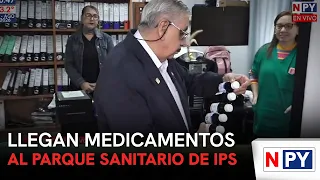 Medicines arrive at the IPS pharmaceutical facility