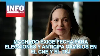 Machado demands election date and anticipates changes to the CNE and TSJ