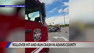 Rollover crash in Adams County leaves one hospitalized after extrication