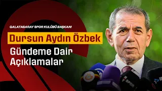 📺 Statements from Galatasaray Sports Club President Dursun Aydın Özbek regarding current issues.
