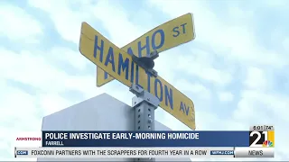 Police investigate early-morning homicide in Farrell