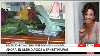 📢 DESPEDIDA DE ERNESTINA PAIS: SUS RESTOS SON TRASLADADOS AL CEMENTERIO DE CHACARITA