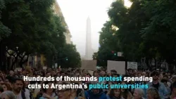 Hundreds protest spending cuts to Argentina’s public universities