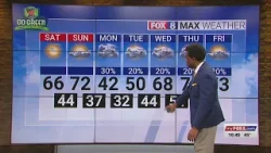 Sunny Saturday; high of 66