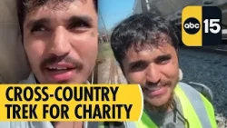 Man's 3,100-Mile Charity Trek Across America