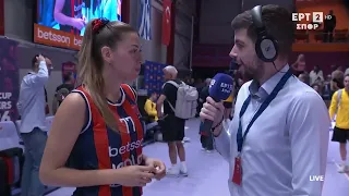 Βάκιφμπανκ - Πανιώνιος | Οι δηλώσεις της Τζίνας Λαμπρούση
