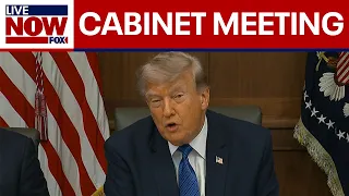 President Trump holds cabinet meeting at Camp David