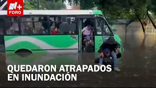 Passengers Rescued From Stranded Bus During Tlalpan Flood