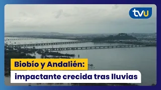 ¡Impactante! Así lucen desde el aire los ríos Biobío y Andalién tras el temporal