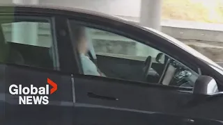 RCMP raise concerns after sleeping BC Tesla driver diverts officer from important call