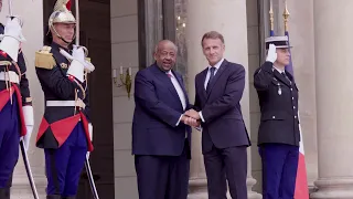 Le Président Guelleh reçu à l'Élysée par le Président Emmanuel Macron