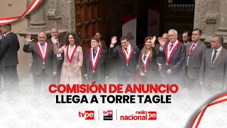 Announcement Committee arrives at Torre Tagle Palace for formal invitation of Keiko Fujimori to t...