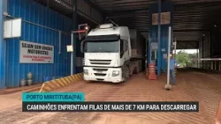 Caminhões enfrentam filas de mais de 7 km para descarga no Porto de Miritituba