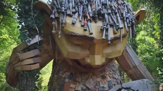 In the woods of High Point, a troll continues to draw crowds 