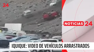 Autos y camiones caen tras aluvión en Iquique | 24 Horas TVN Chile