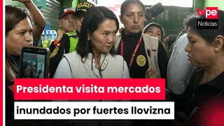 Chorrillos: President Fujimori oversees damage to markets following downpours