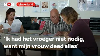 Jaap (85) and son André went back to school