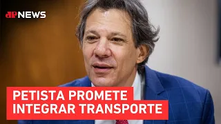 Haddad critica Flávio e faz promessas para transporte