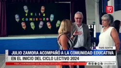 CINCO TV - Julio Zamora acompañó a la comunidad educativa en el inicio del ciclo lectivo 2024