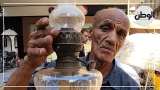 The largest kerosene lamp made of crystal and bronze, over 100 years old