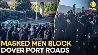 ‘STOP THE BOATS’ PROTEST | Masked Men Disrupt Traffic Around Dover Ferry Port