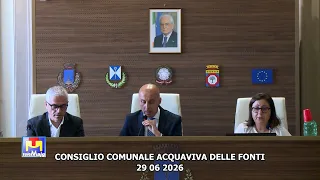 Consiglio comunale Acquaviva delle Fonti 29 06 2026