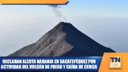 Declaran alerta naranja en Sacatepéquez por actividad del volcán de Fuego y caída de ceniza
