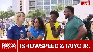 IShowSpeed & Taiyo Jr. speak with FOX 26 after Brazil vs. Japan match