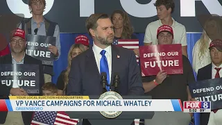 Vice President JD Vance campaigns in Greensboro for Michael Whatley