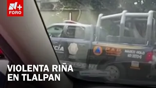 Mass brawl in Tlalpan ends with one person stabbed in the face