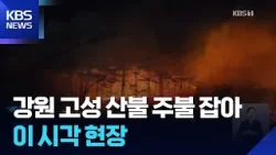 강원도 고성군 토성면 산불…2시간만에 주불 진화 / KBS  2026.02.23.