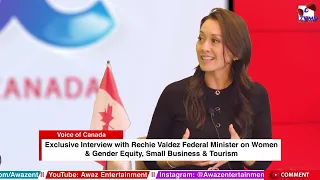 Rechie Valdez Federal Minister on Women & Gender Equity, Small Business & Tourism | Awaz Ent