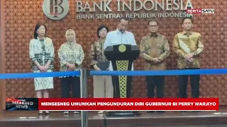 Mensesneg Umumkan Pengunduran Diri Gubernur BI Perry Warjiyo #BeritaSatu