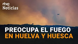 El viento complica la extinción del incendio de Niebla, que supera ya las 22.000 hectáreas | RTVE
