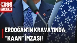 Türkiye'nin Milli Savaş Uçağı: Gökyüzünde "KAAN" Efsanesi! Erdoğan KAAN Motifli Kravat Taktı