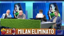 MILAN ELIMINATO DALLA ROMA: TUTTA LA DELUSIONE DEI ROSSONERI IN STUDIO!