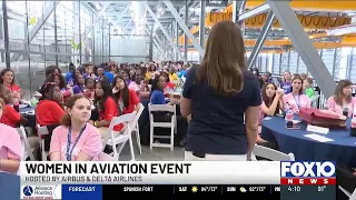 Airbus and Delta host WING flight in Mobile to inspire girls in aviation