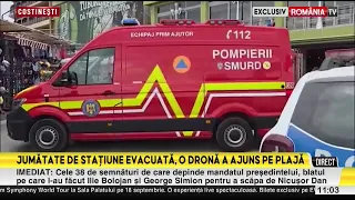 Drone discovered by tourists in the sea at Costinești. Beach evacuated