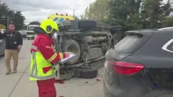 Una persona lesionada tras colisión con volcamiento en Ruta 9 Sur