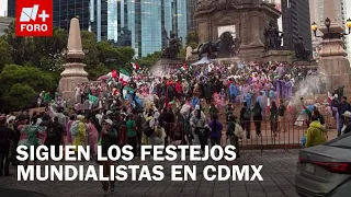 Thousands celebrate Mexico's World Cup performance at the Angel of Independence